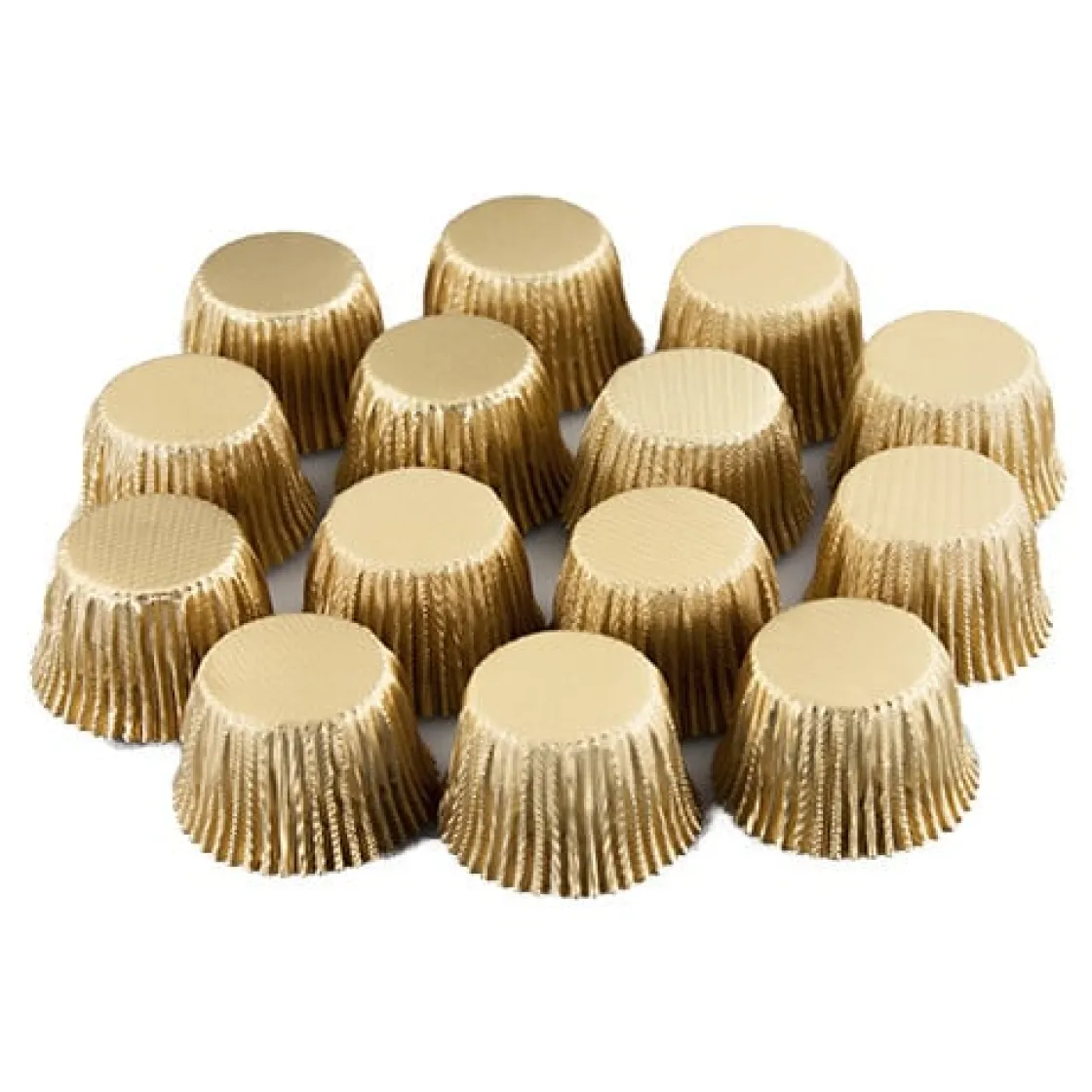 Chocolate World Aluminium IJsbonbon Cups Goud Ø23mm 1250 stuks* Chocolade Verpakkingen|Bakvormen Papier