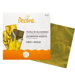 Decora Aluminium Sheets Goud 20x20cm 150 stuks* Zakken