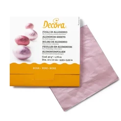 Decora Aluminium Sheets Roze 10x10 cm 150 stuks* Zakken