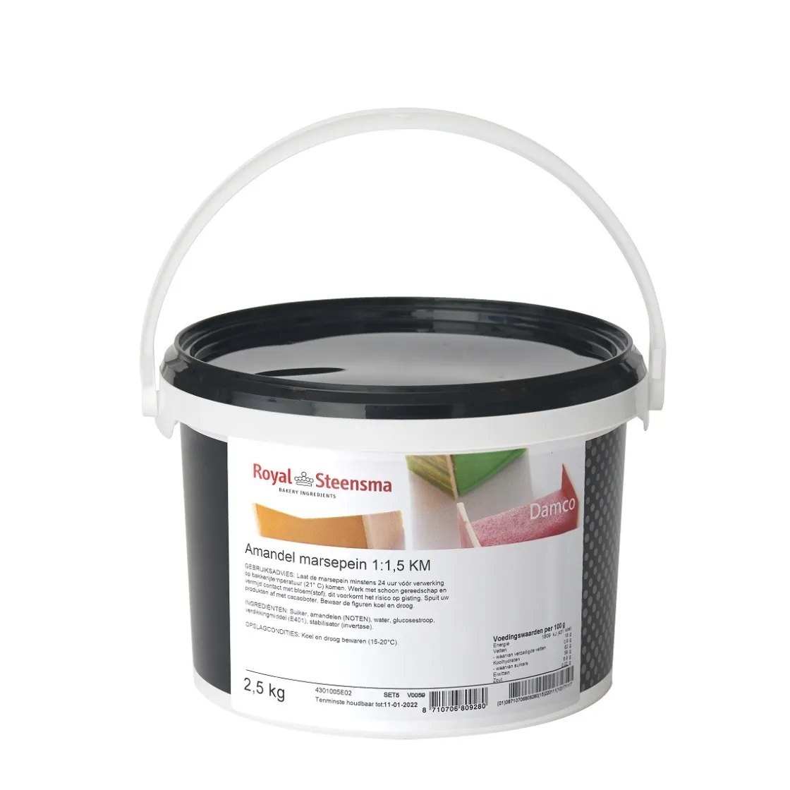 Amandel Marsepein 1:1½ Naturel KM Damco 2,5kg* Marsepein