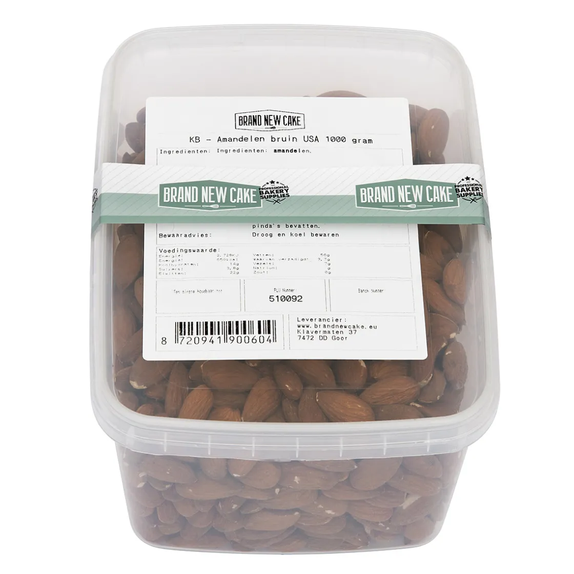 BrandNewCake Amandelen Bruin 1kg* Zaden, Granen, Noten En Vruchten
