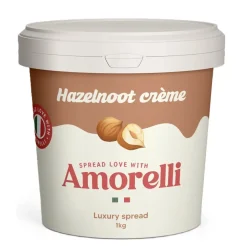Amorelli Hazelnoot Spread 1kg* Chocolade Vullingen|Bonbonvullingen