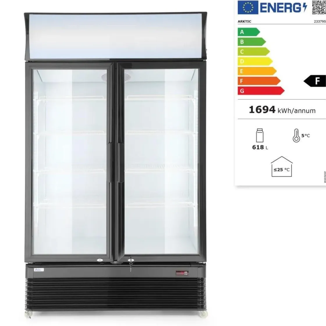 Hendi Arktic Backbar koelkast met lichtbak dubbele deur* Keukenapparatuur