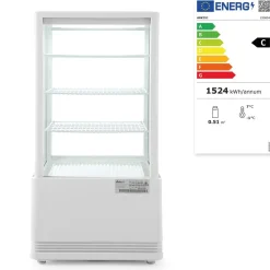 Hendi Arktic Koelvitrinekast Wit 68 Liter* Toonbankdisplays