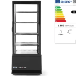 Hendi Arktic Koelvitrinekast Zwart 98 Liter* Toonbankdisplays
