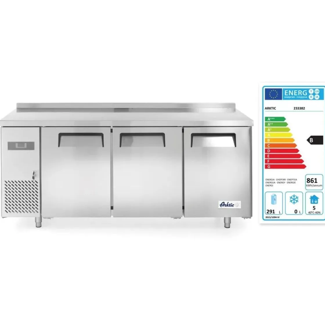 Hendi Arktic Koelwerkbank met 3 deuren Kitchen Line 390L* Keukenapparatuur