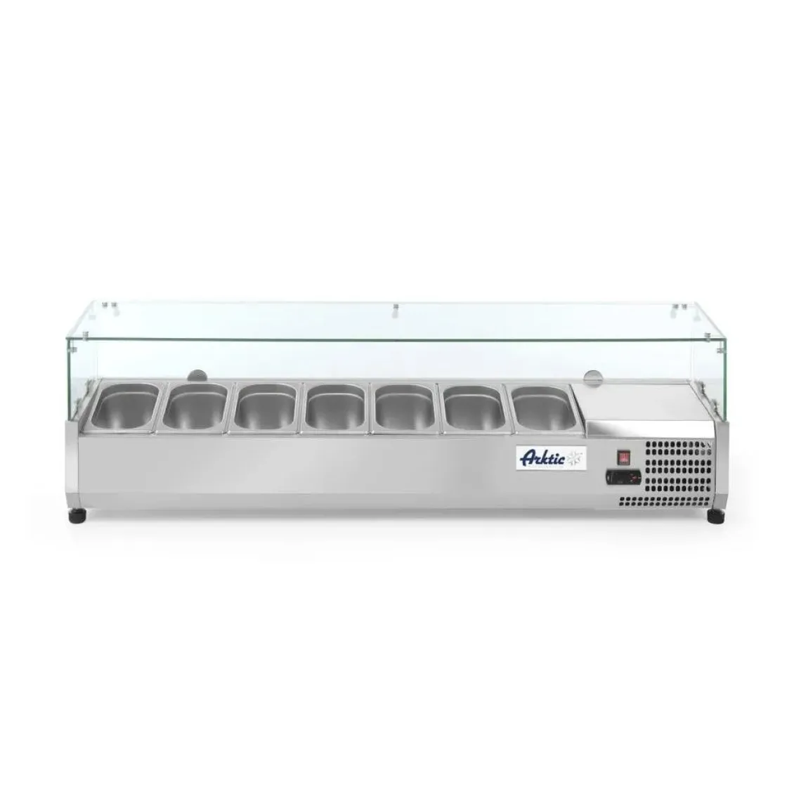 Hendi Arktic Opzetkoelvitrine met glas 7x GN 1/4* Toonbankdisplays
