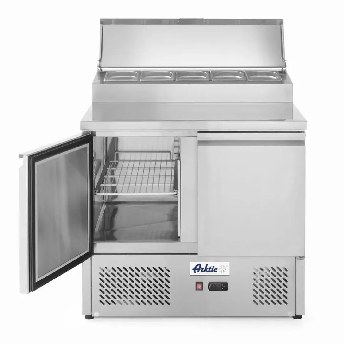 Hendi Arktic Saladette met 2 deuren en verhoogde GN vitrine 300L* Toonbankdisplays