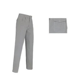 Bakkersbroek Poly./Katoen blauw/wit pepita, maat 58*** Bakkersbroeken