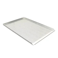 Overig Bakplaat Aluminium Geperforeerd 60x40cm (3 randen 90°)* Rechthoekige Bakvormen