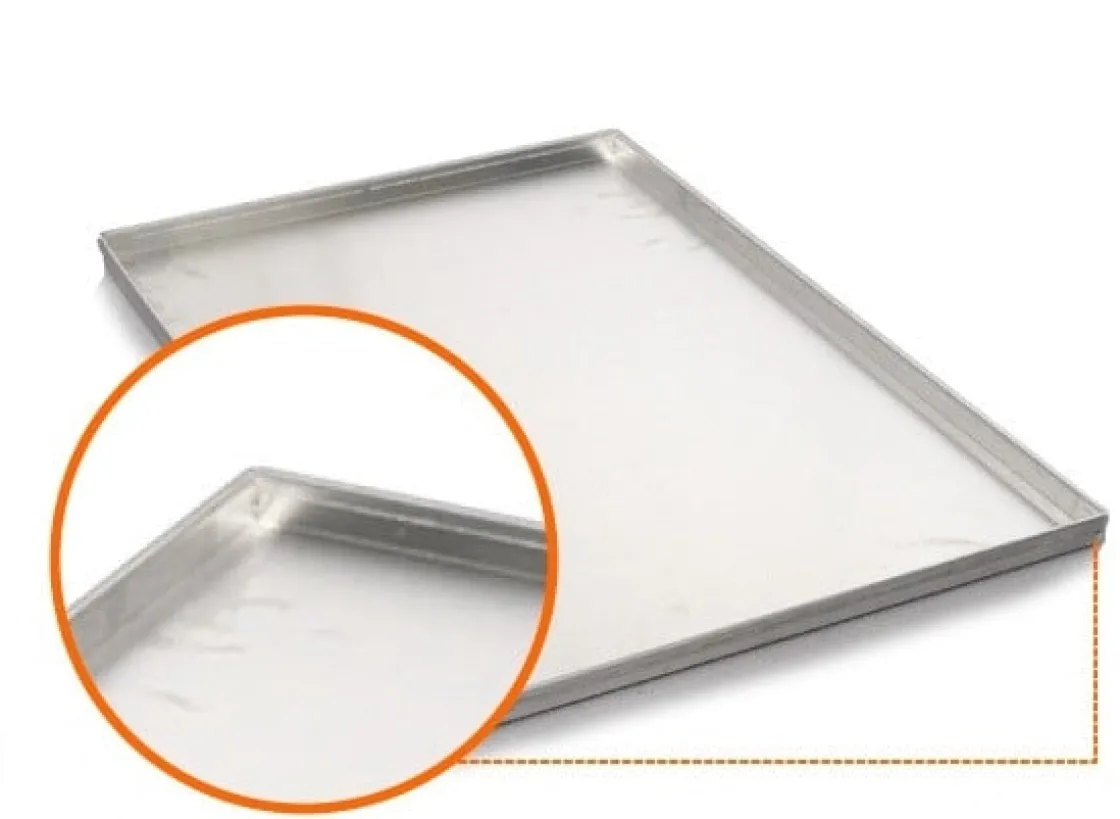 Overig Bakplaat Aluminium 60x40cm (4 randen 90°)* Rechthoekige Bakvormen