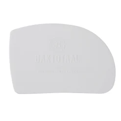 Baktotaal Deegkrabber Kunststof Asymmetrisch Wit 12x8,6cm* Krabbers En Deegstekers