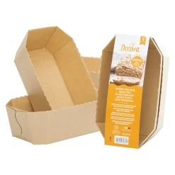 Decora Bakvorm Brood 15,3x8,8x6(h)cm (5 stuks)* Bakvormen Papier