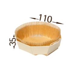 Overig Bakvorm Hout Achthoek 11x3,5cm + Bakpapier (per stuk)* Bakvormen Papier