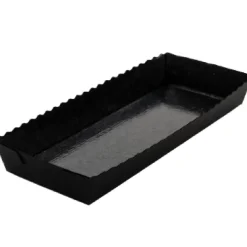 Overig Bakvorm Karton Rechthoek Zwart 22x8x2,8cm (per stuk)* Bakvormen Papier