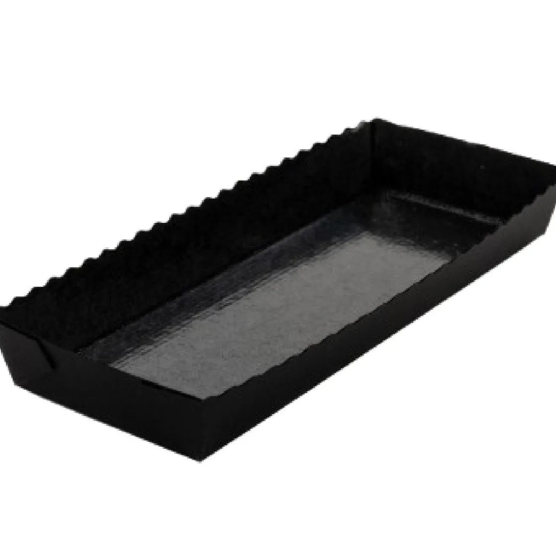 Overig Bakvorm Karton Rechthoek Zwart 22x8x2,8cm (per stuk)* Bakvormen Papier