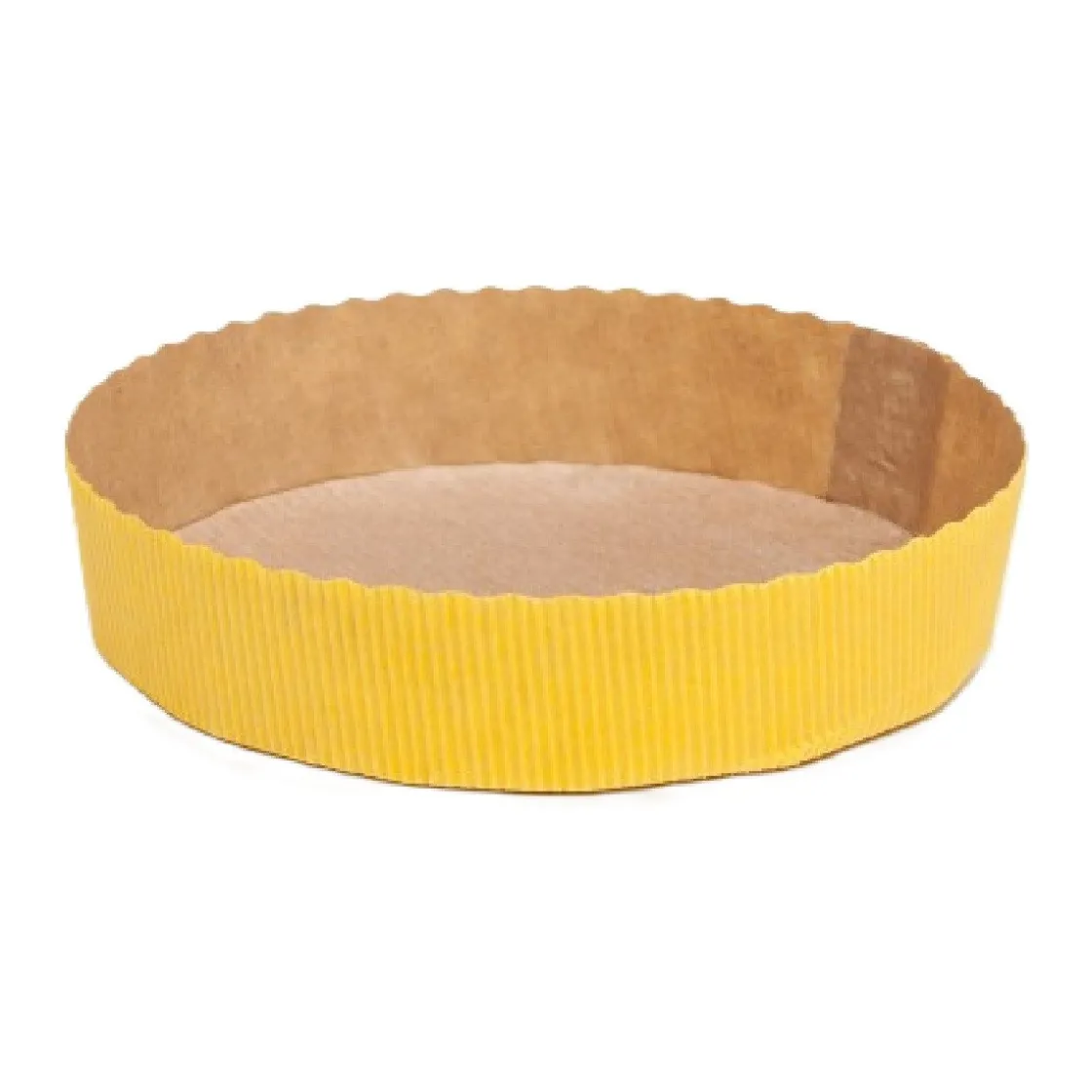 Overig Bakvorm Karton Rond Ø15,5x3,5cm Geel (per stuk)* Bakvormen Papier
