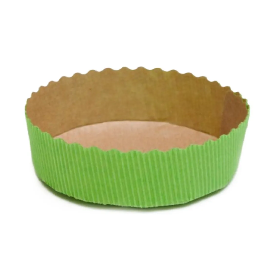 Overig Bakvorm Karton Rond Ø10x3cm Groen (per stuk)* Bakvormen Papier