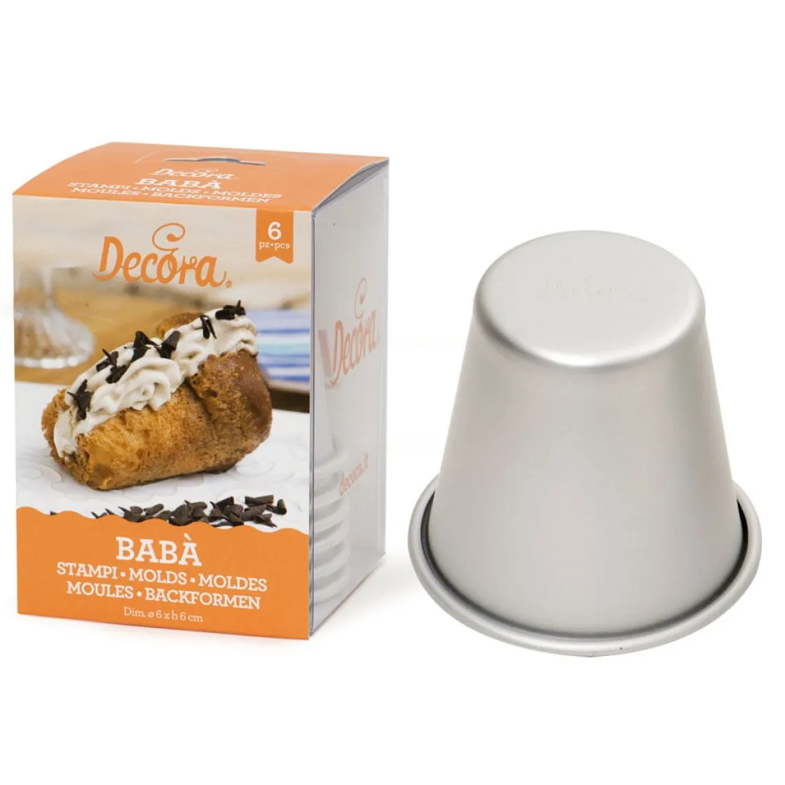 Decora Bakvormen Baba Ø6xØ4x6(h)cm (6 stuks)* Speciale Bakvormen