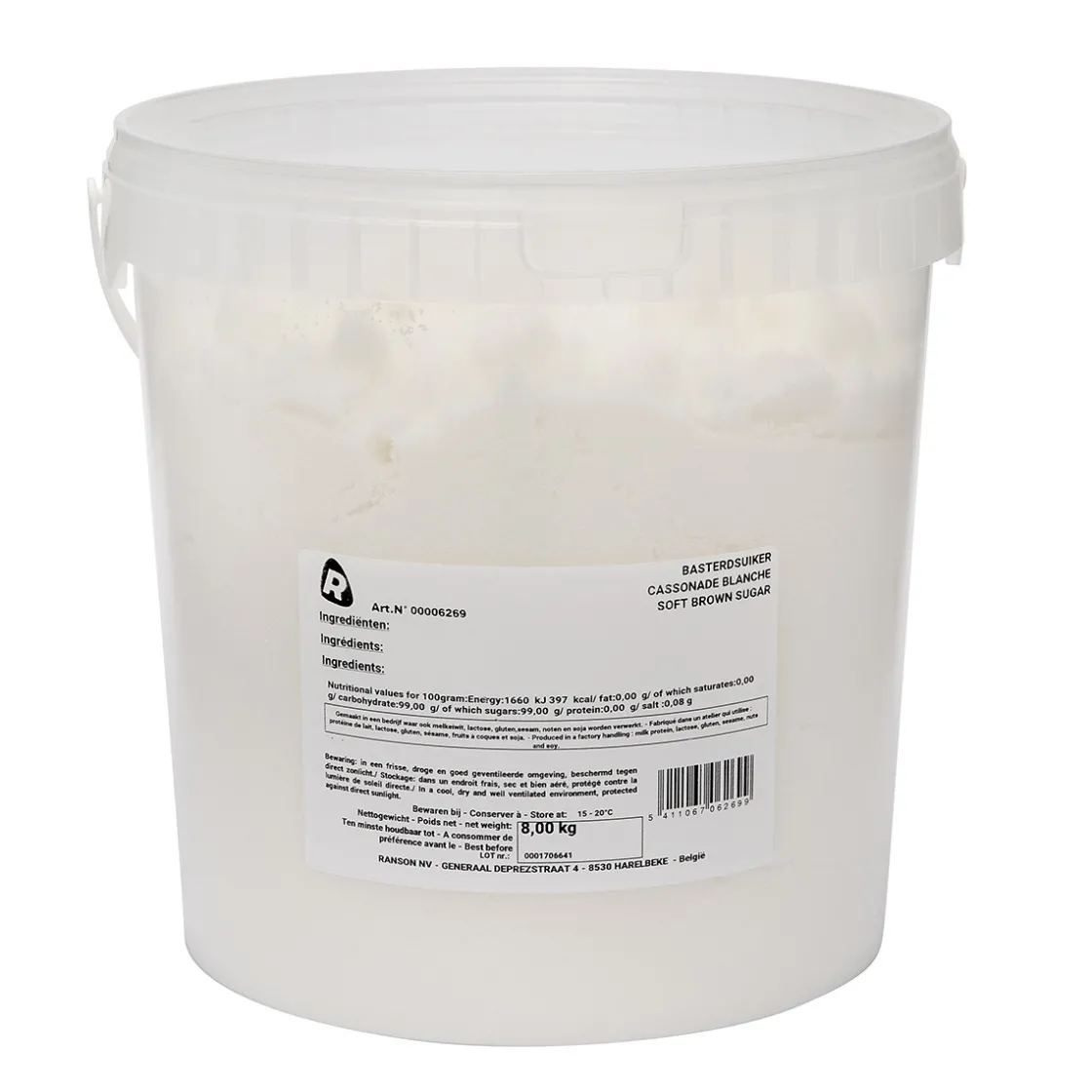 Overig Basterdsuiker Wit 8kg* Suiker En Zout