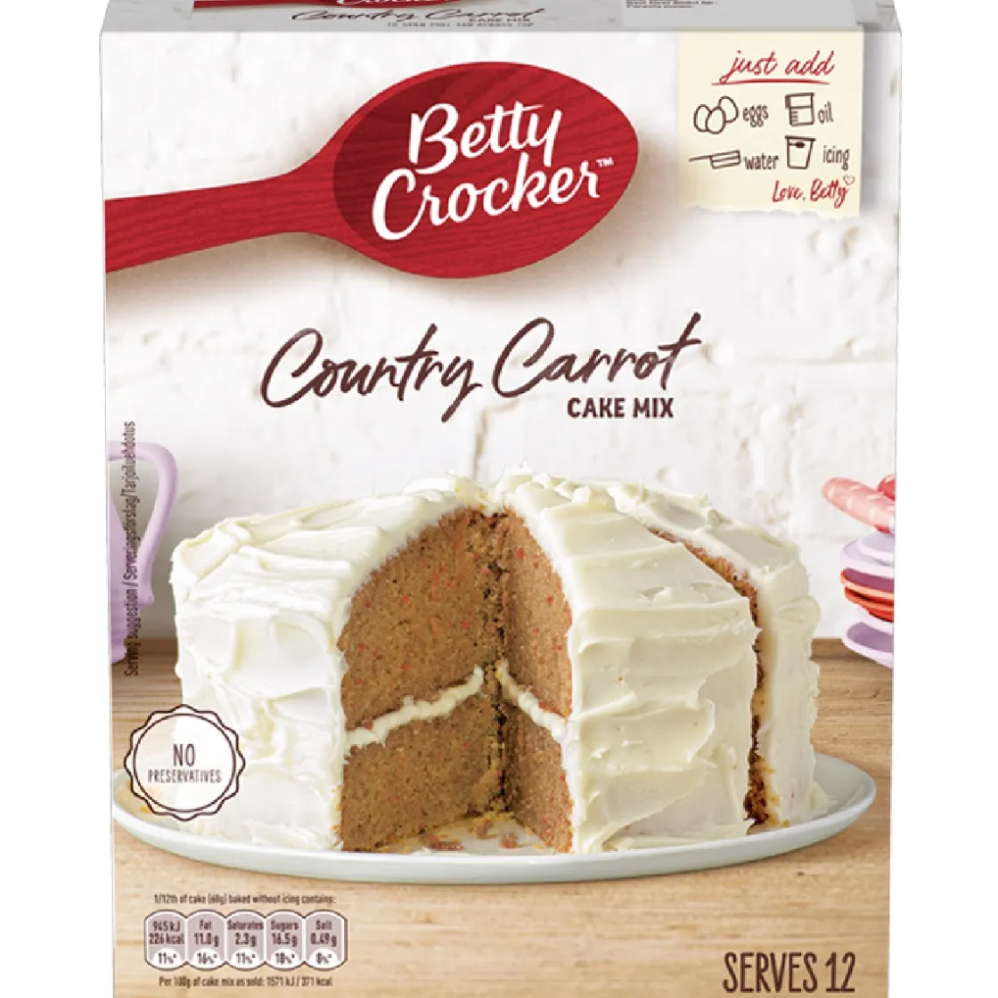 Betty Crocker Carrot Cakemix 425g* Banketmixen|Bekijk Alle Mixen