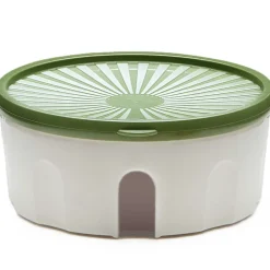 Biesse Bewaardoos Rond Luchtdicht Groen/Transparant 1L* Voorraadpotten En Bewaardozen