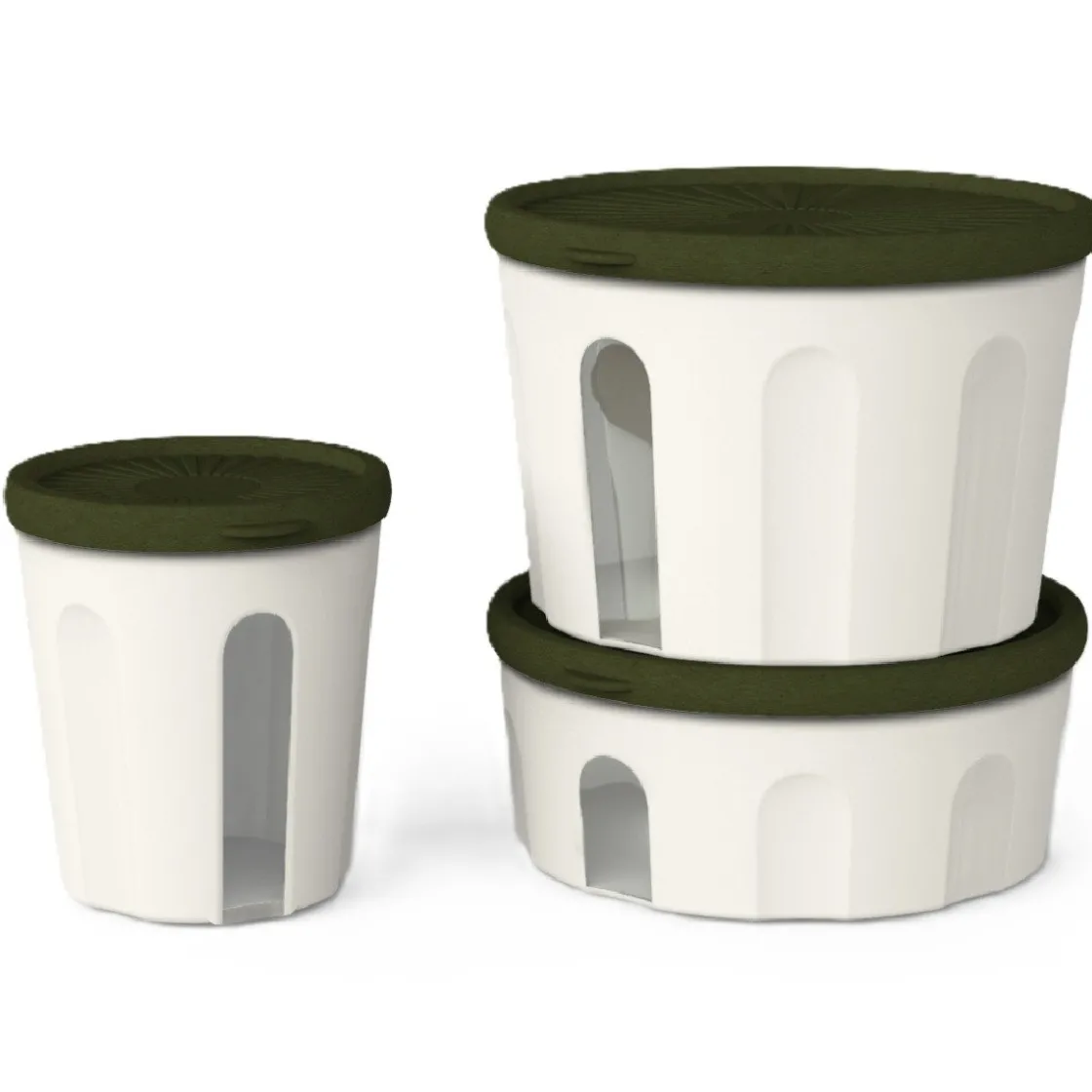 Biesse Bewaardoos Rond Luchtdicht Groen/Transparant 1,5L* Voorraadpotten En Bewaardozen
