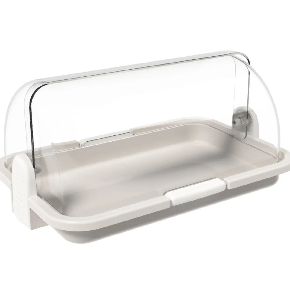 Biesse Vitrine Klein Grijs 30x21x14cm* Voorraadpotten En Bewaardozen