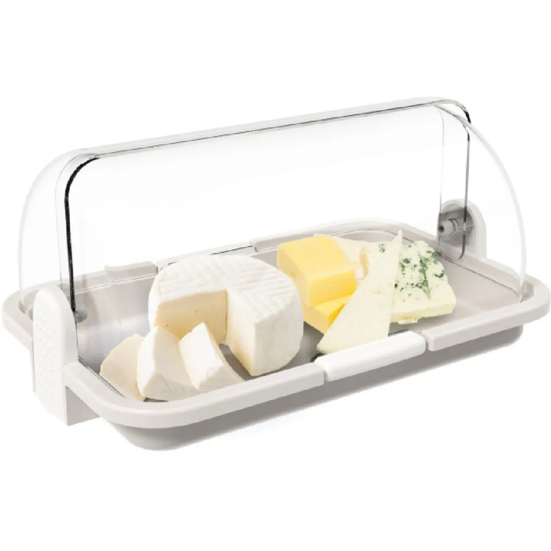 Biesse Vitrine Klein Grijs 30x21x14cm* Voorraadpotten En Bewaardozen