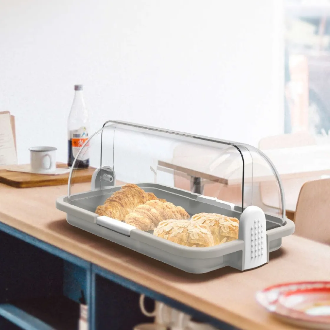 Biesse Vitrine Klein Grijs 30x21x14cm* Voorraadpotten En Bewaardozen