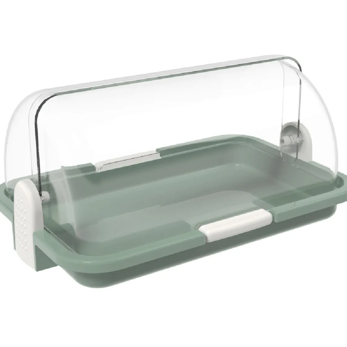 Biesse Vitrine Klein Groen 30x21x14cm* Voorraadpotten En Bewaardozen
