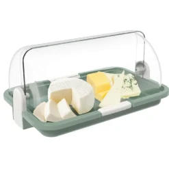 Biesse Vitrine Klein Groen 30x21x14cm* Voorraadpotten En Bewaardozen