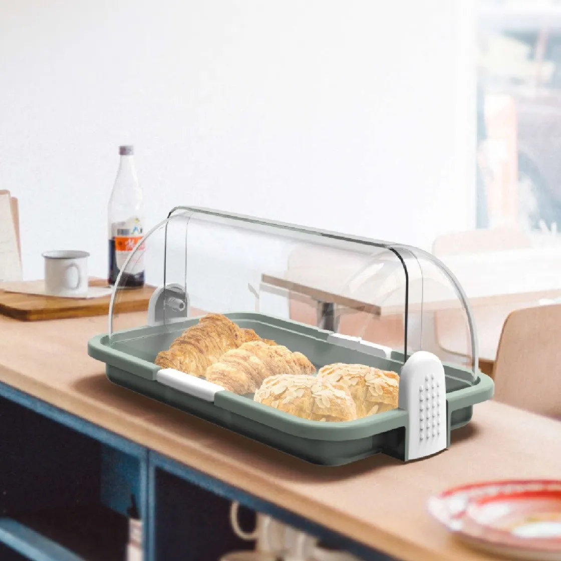 Biesse Vitrine Klein Groen 30x21x14cm* Voorraadpotten En Bewaardozen