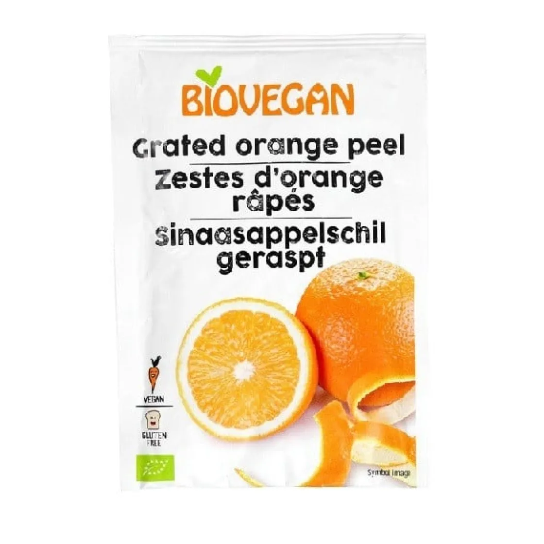 BioVegan Sinaasappelschillen Geraspt Biologisch 9g* Smaakstoffen