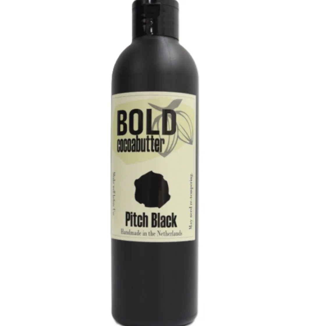 Bold Cacaoboter Gekleurd Pitch Black 230g* Chocolade Kleurstoffen|Chocolade Kleurstoffen