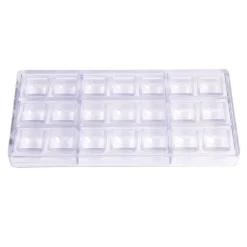 Chocolate World Bonbonvorm Ronde Kubus (21x) 27x19mm*** Bonbonvormen