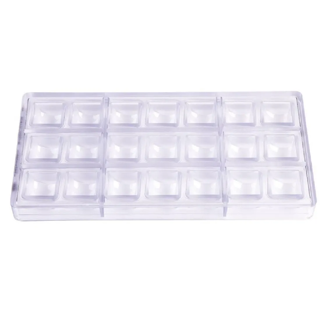 Chocolate World Bonbonvorm Ronde Kubus (21x) 27x19mm*** Bonbonvormen