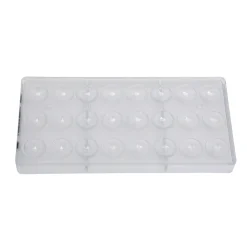 Chocolate World Bonbonvorm Bol Facet (24x) 25x12mm* Bonbonvormen