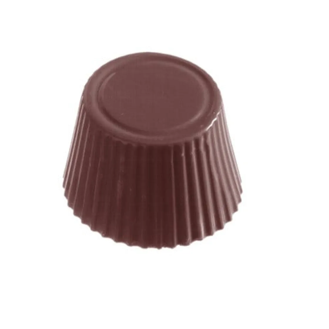 Chocolate World Bonbonvorm GL Cuvette Rond (21x) 30x19mm*** Bonbonvormen
