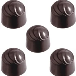 Chocolate World Bonbonvorm Rond Swirl (40x) Ø28 mm* Bonbonvormen