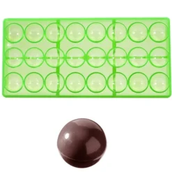 Chocolate World Bonbonvorm GL Bol (24x) Ø30mm.*** Bonbonvormen