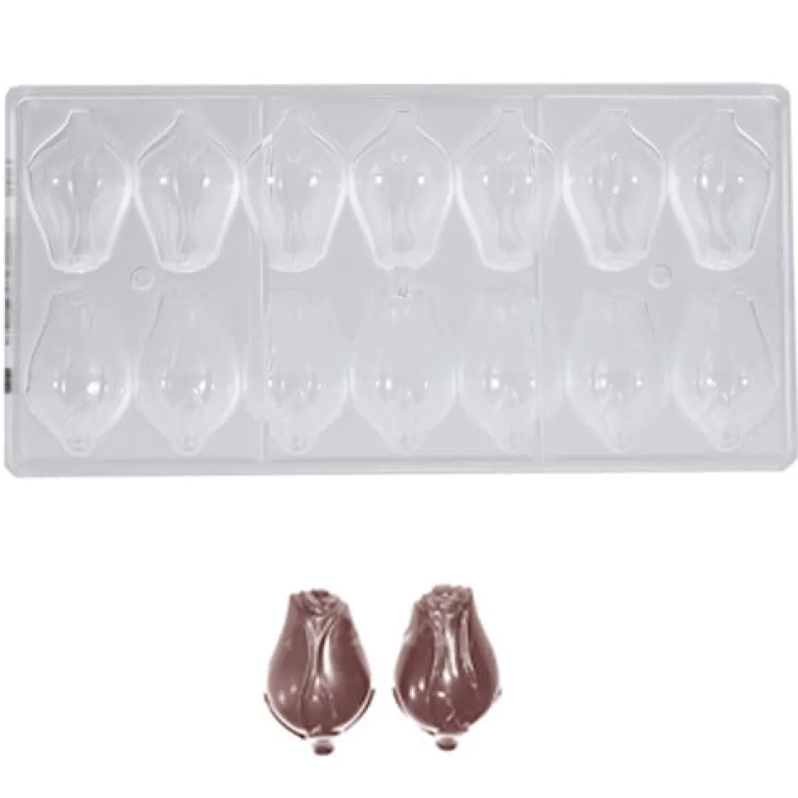 Chocolate World Bonbonvorm Roos (14x) 54x32x16 mm* Bonbonvormen