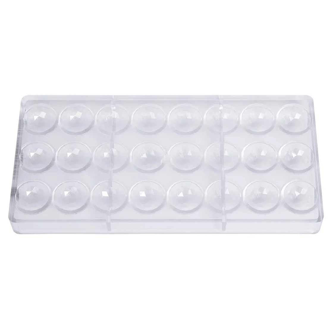 Chocolate World Bonbonvorm Halve Bol Facet (24x) Ø30x15mm* Bonbonvormen