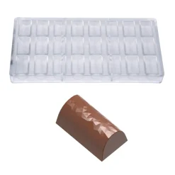 Chocolate World Bonbonvorm Buche Facet (24x) 36x20x15mm* Bonbonvormen