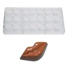 Chocolate World Bonbonvorm Lippen Facet (21x) 42x21x15mm* Bonbonvormen