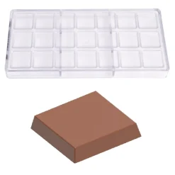 Chocolate World Bonbonvorm Vierkant (21x) 30,5x5,5mm* Bonbonvormen
