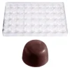 Chocolate World Bonbonvorm Platte Kegel (40x) 30x19mm* Bonbonvormen