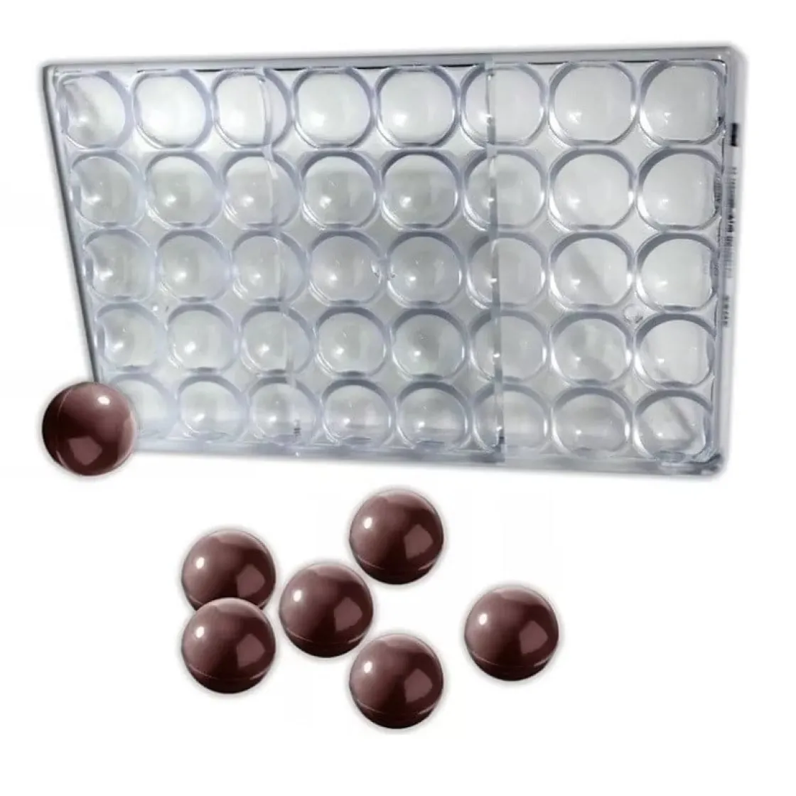 Chocolate World Bonbonvorm Bol (40x) Ø30 mm* Bonbonvormen