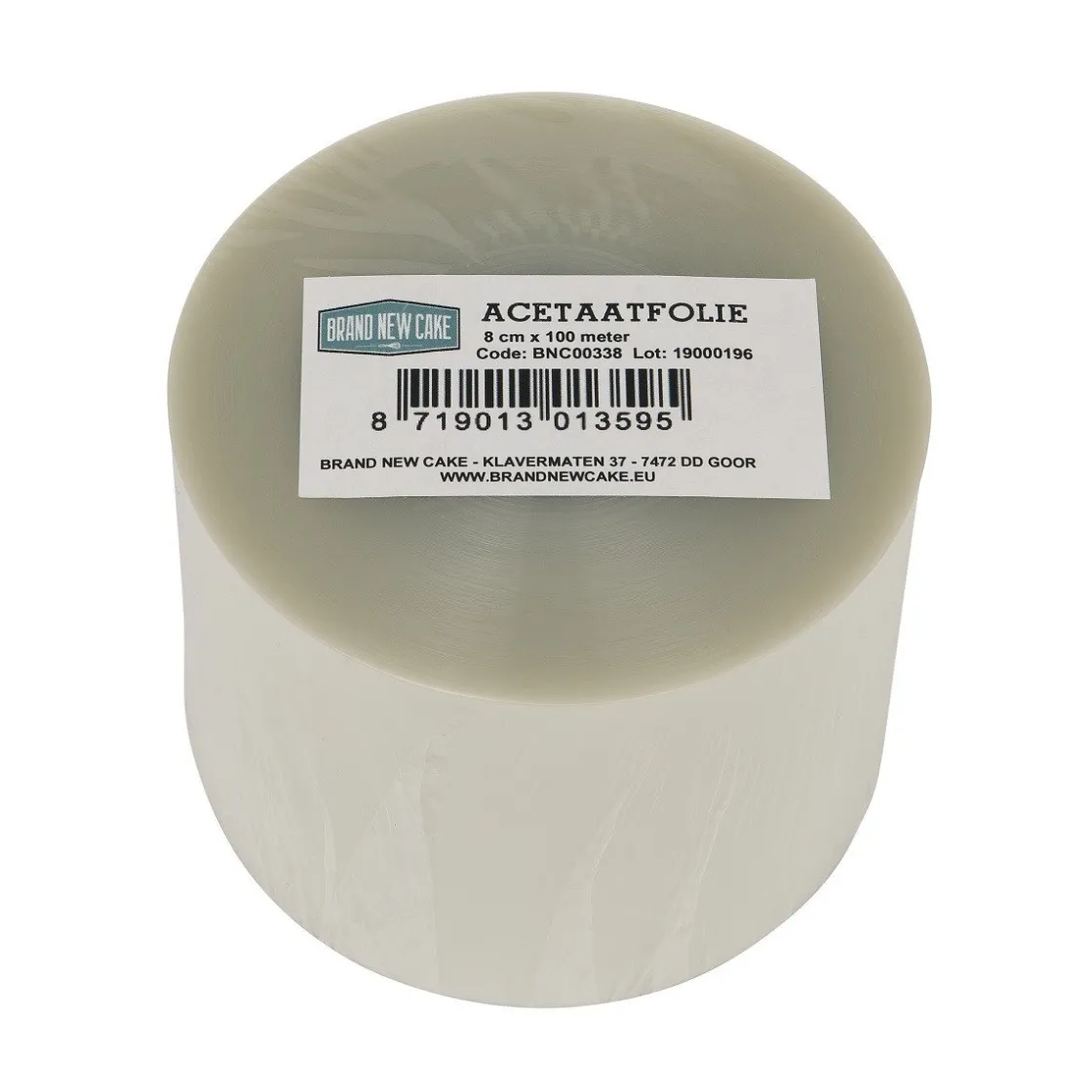 BrandNewCake Acetaatfolie rol 8 cm x 100 m* Foliën|Banket En Dessertvormen