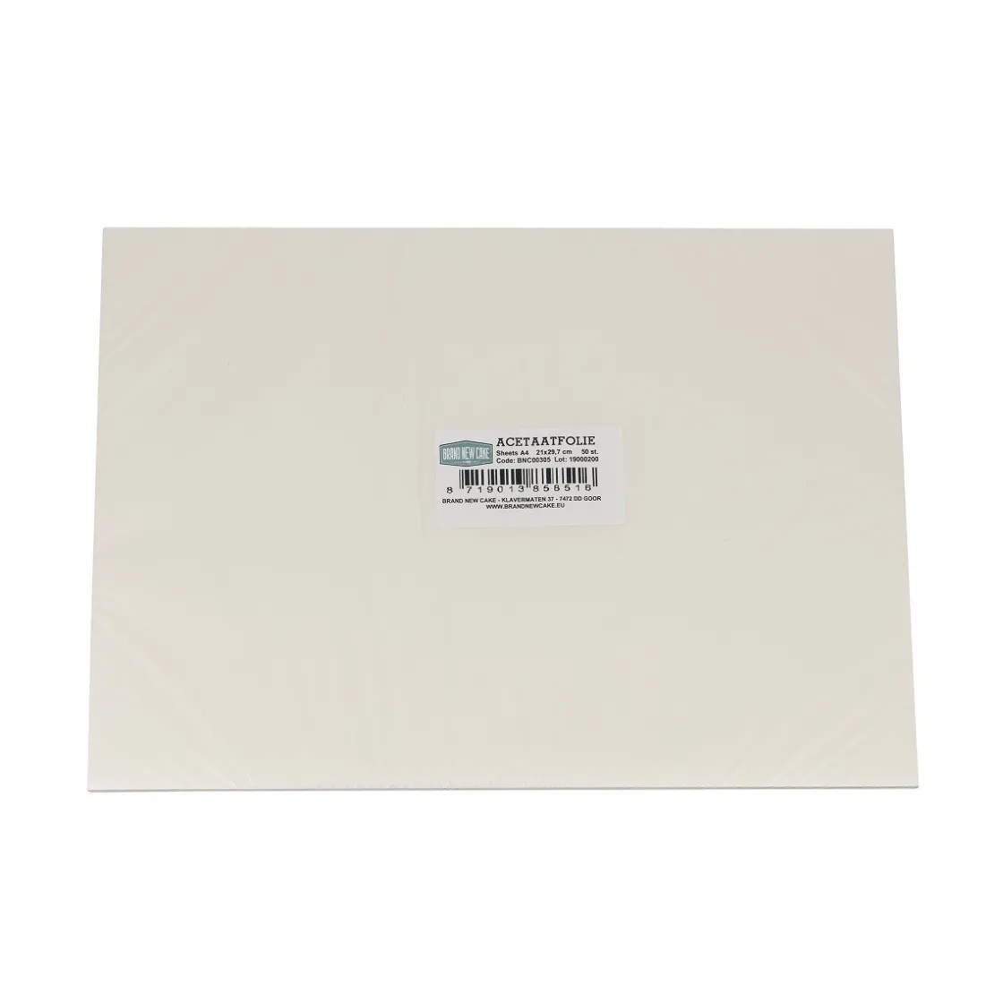 BrandNewCake Acetaatfolie sheets A4-formaat 21x30cm 50 stuks* Foliën|Banket En Dessertvormen